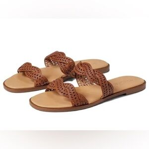 NWT! Madewell The Cora Slide Sandal In Perforated Leather Women's 👠
